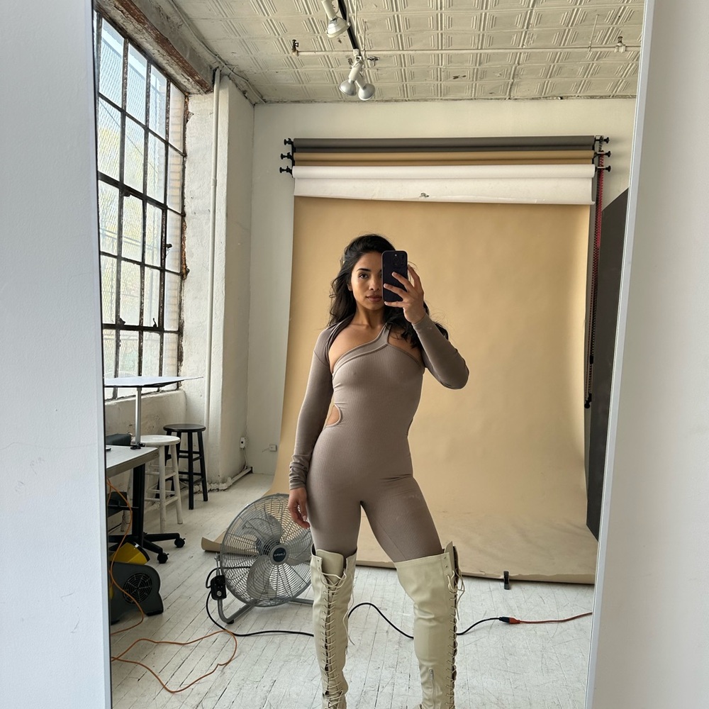 Stylish Taupe Jumpsuit